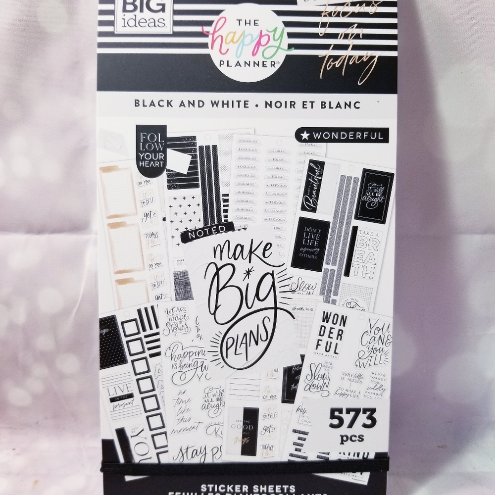 Black and White Sticker Book The Happy Planner